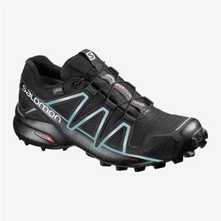 Salomon SPEEDCROSS 4 GTX W Womens Trail Running Shoes Black UK ZIYO